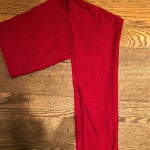 TC red with black polka dot leggings